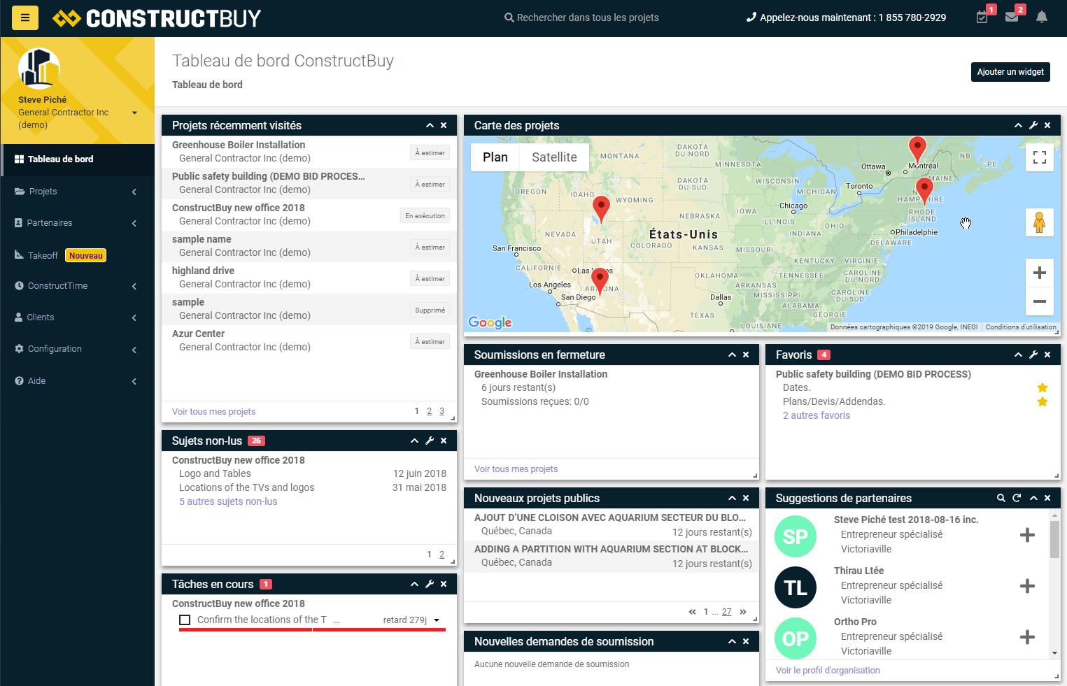 Screenshot Dashboard ConstructBuy