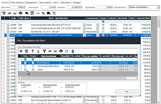 Screenshot ESTIMATION