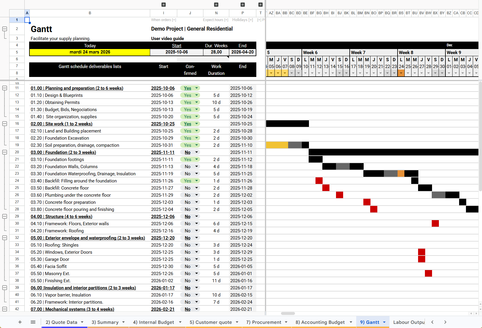 Export your estimation reports to Excel